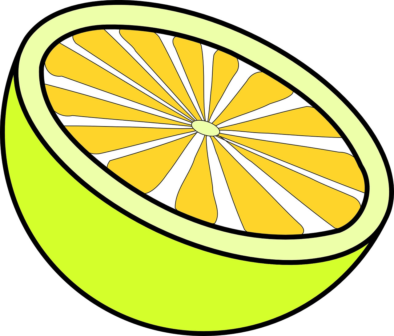 lemon cut yellow free photo