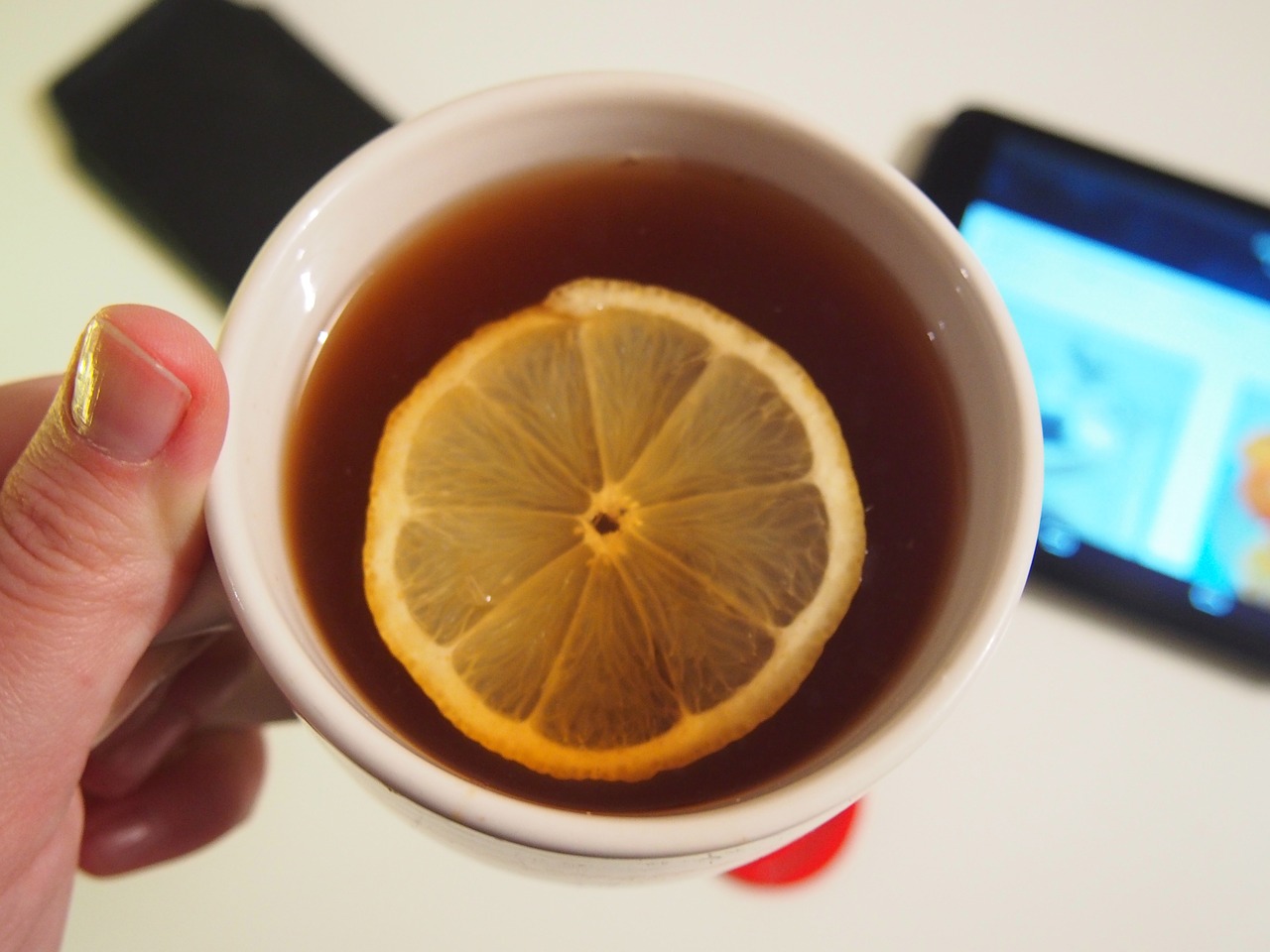 lemon tea cup free photo