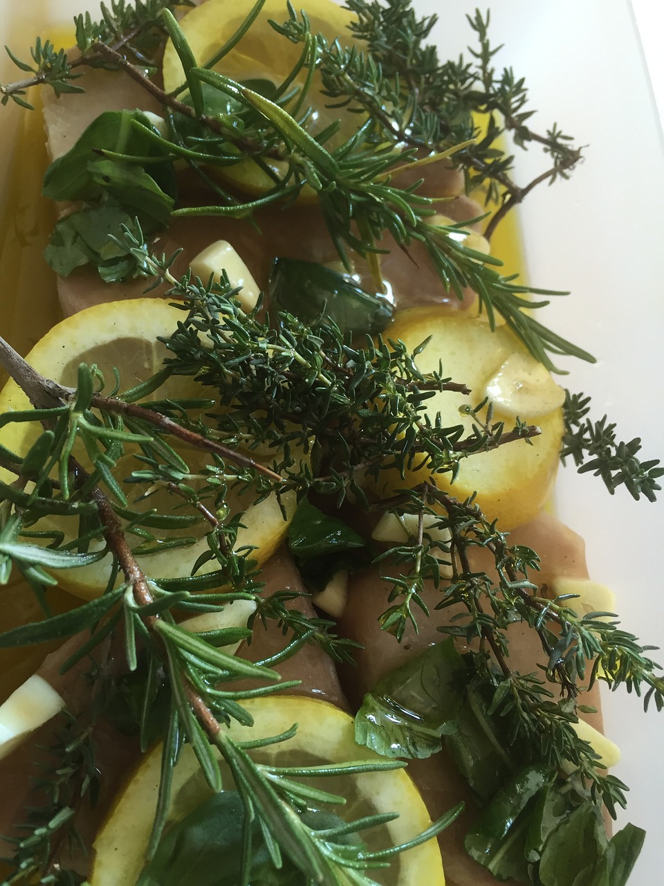 lemon garlic rosemary free photo