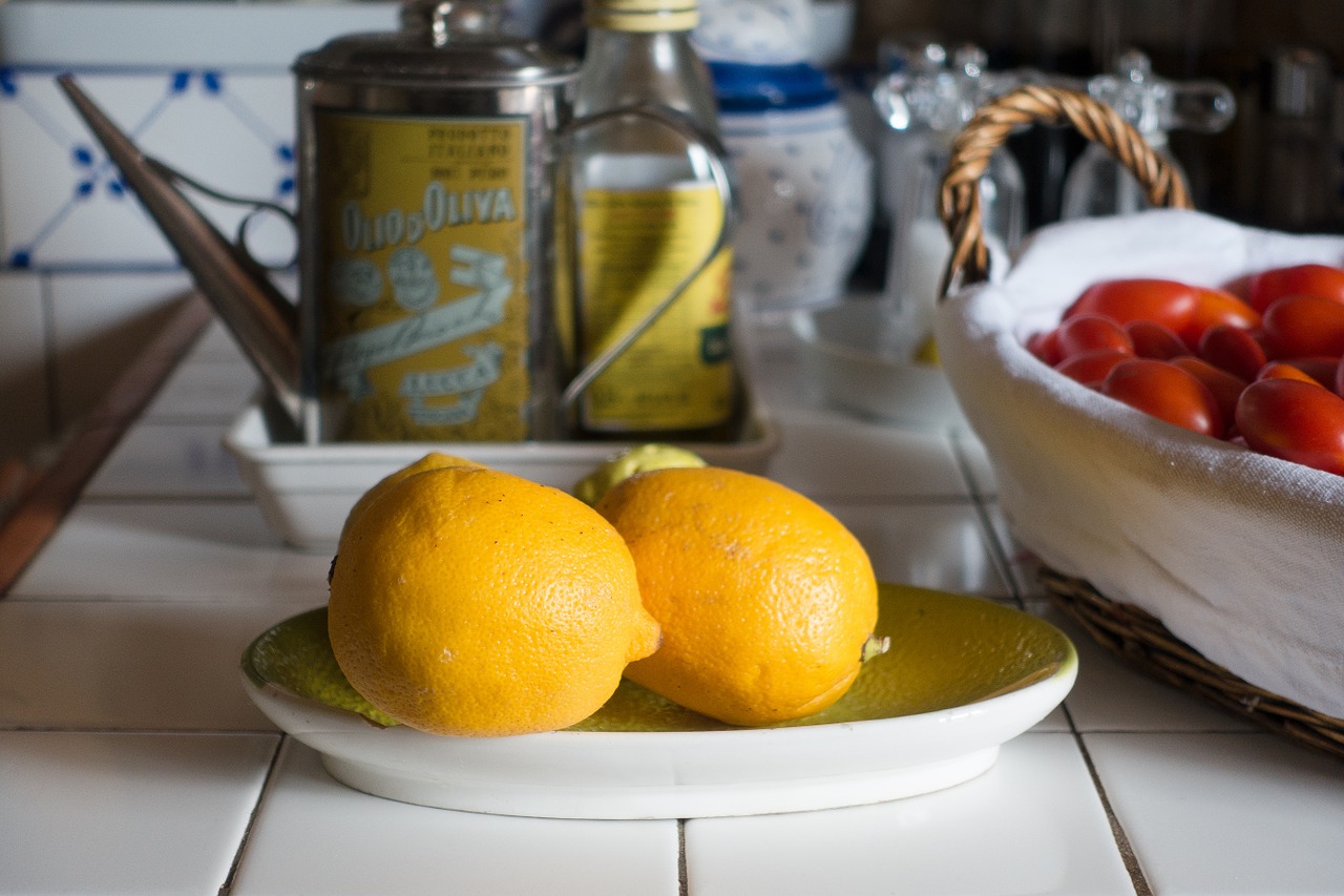 lemon olive oil jug free photo