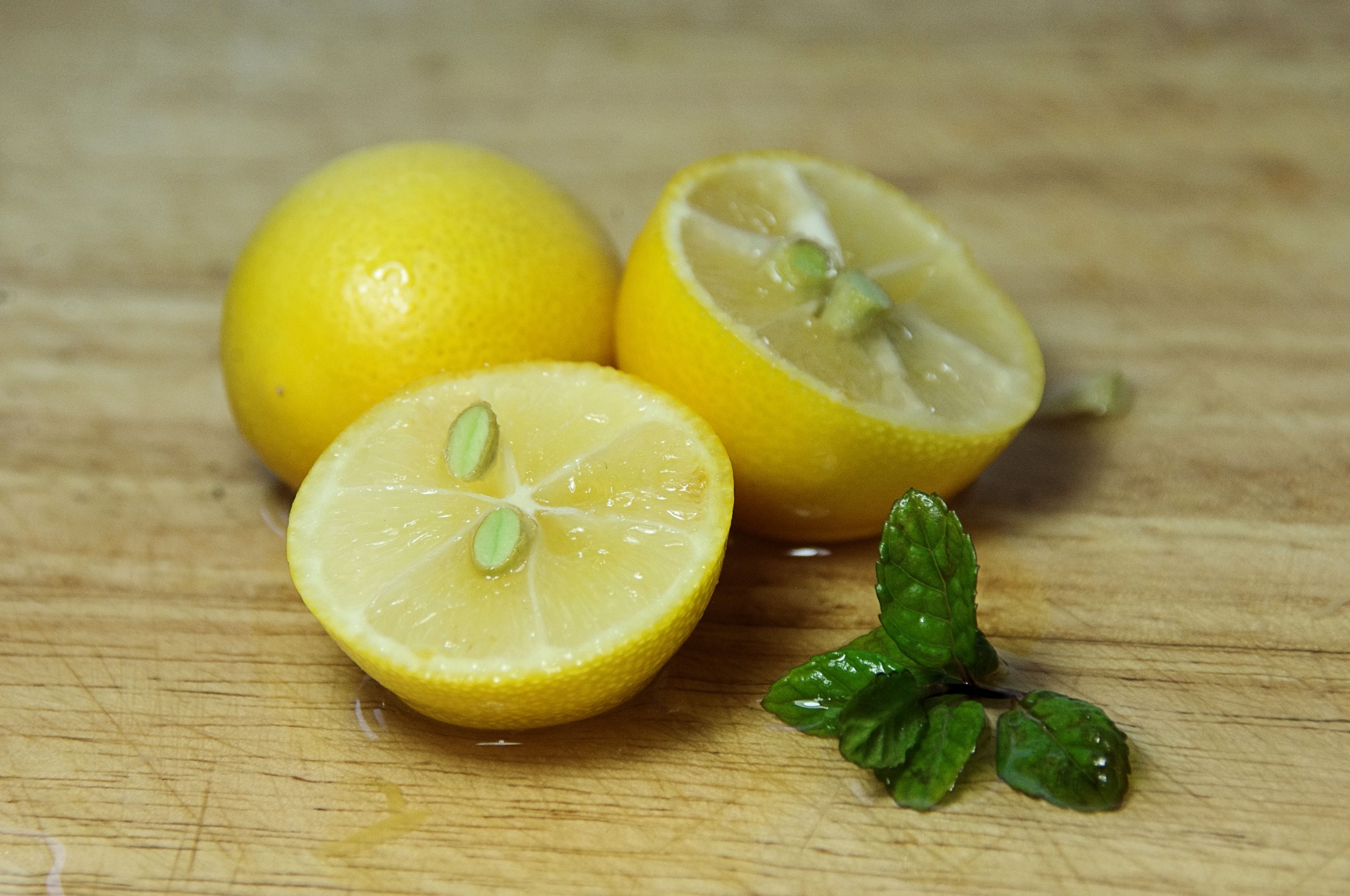 lemon slices mint free photo