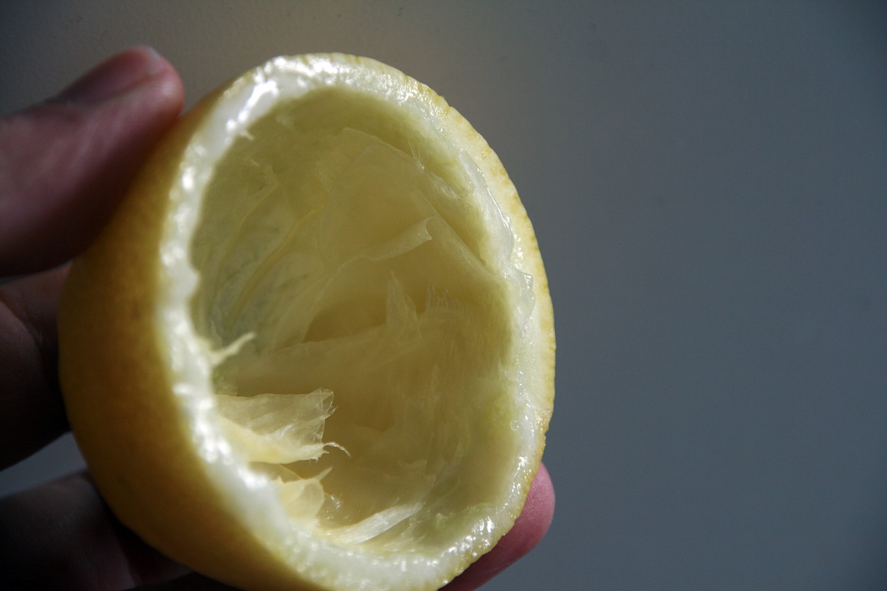 lemon skin inside yellow free photo
