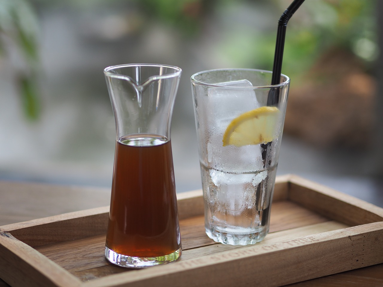 lemon tea  water  glass free photo