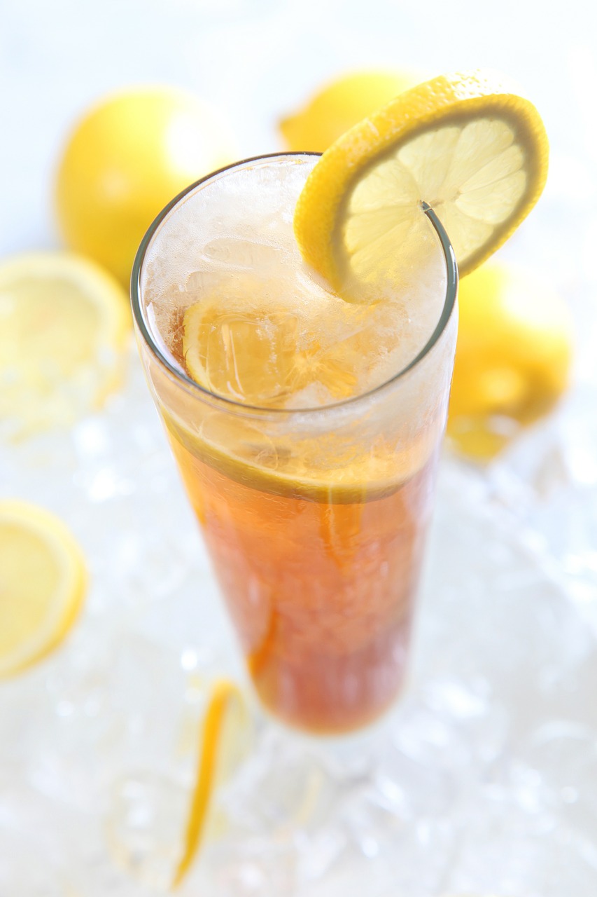 lemon tea cold beverages summer offerings free photo
