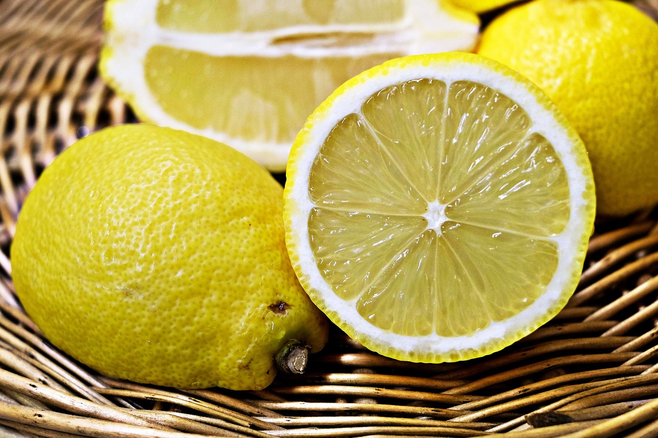 lemons cut half of lemon free photo