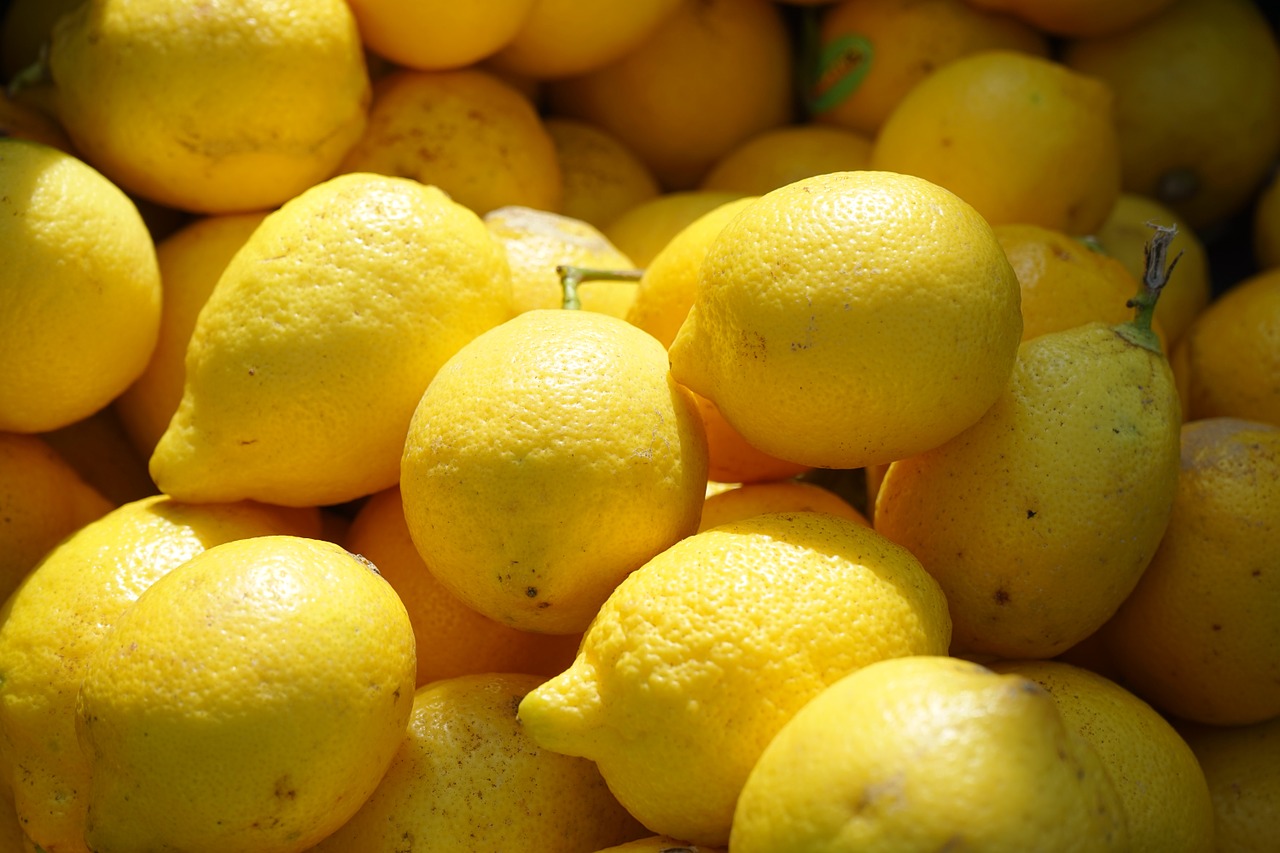 lemons fruits citrus fruits free photo