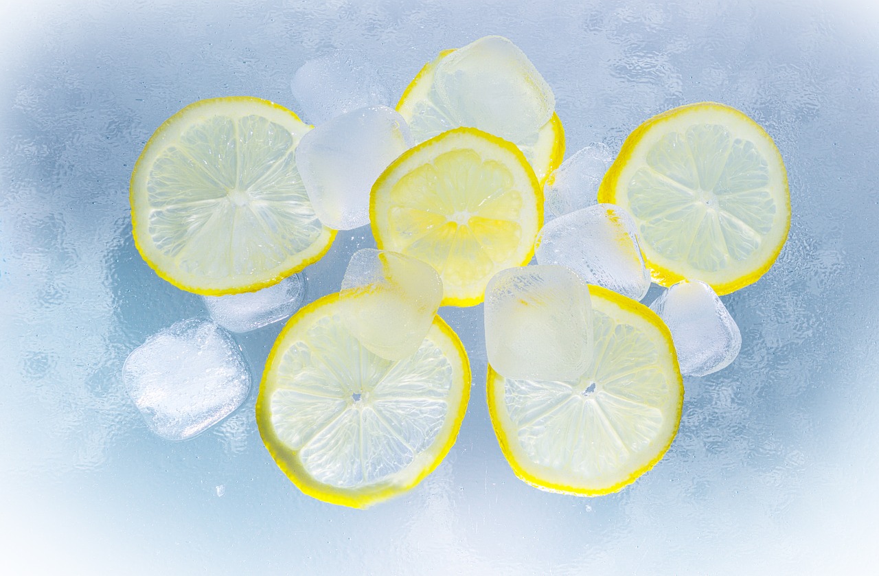 lemons ice water free photo