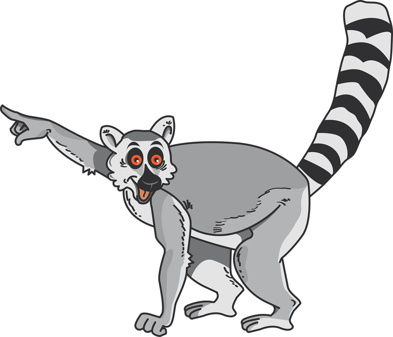 lemur animal comic free photo