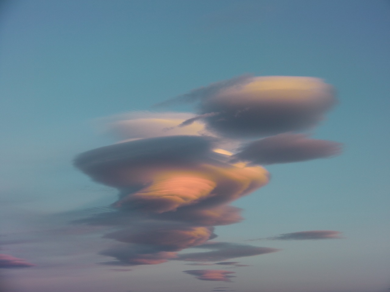 lenticular clouds nature free photo