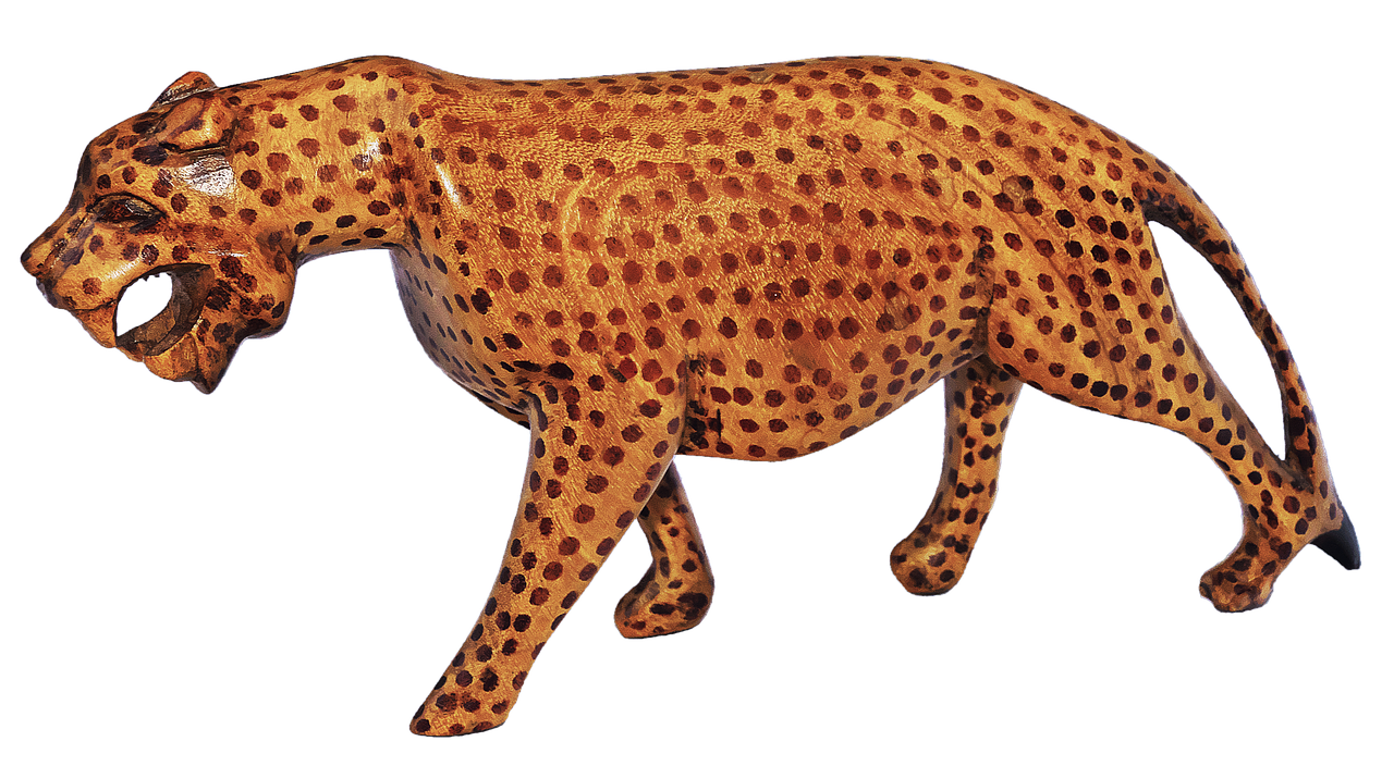 leopard holzfigur carving free photo