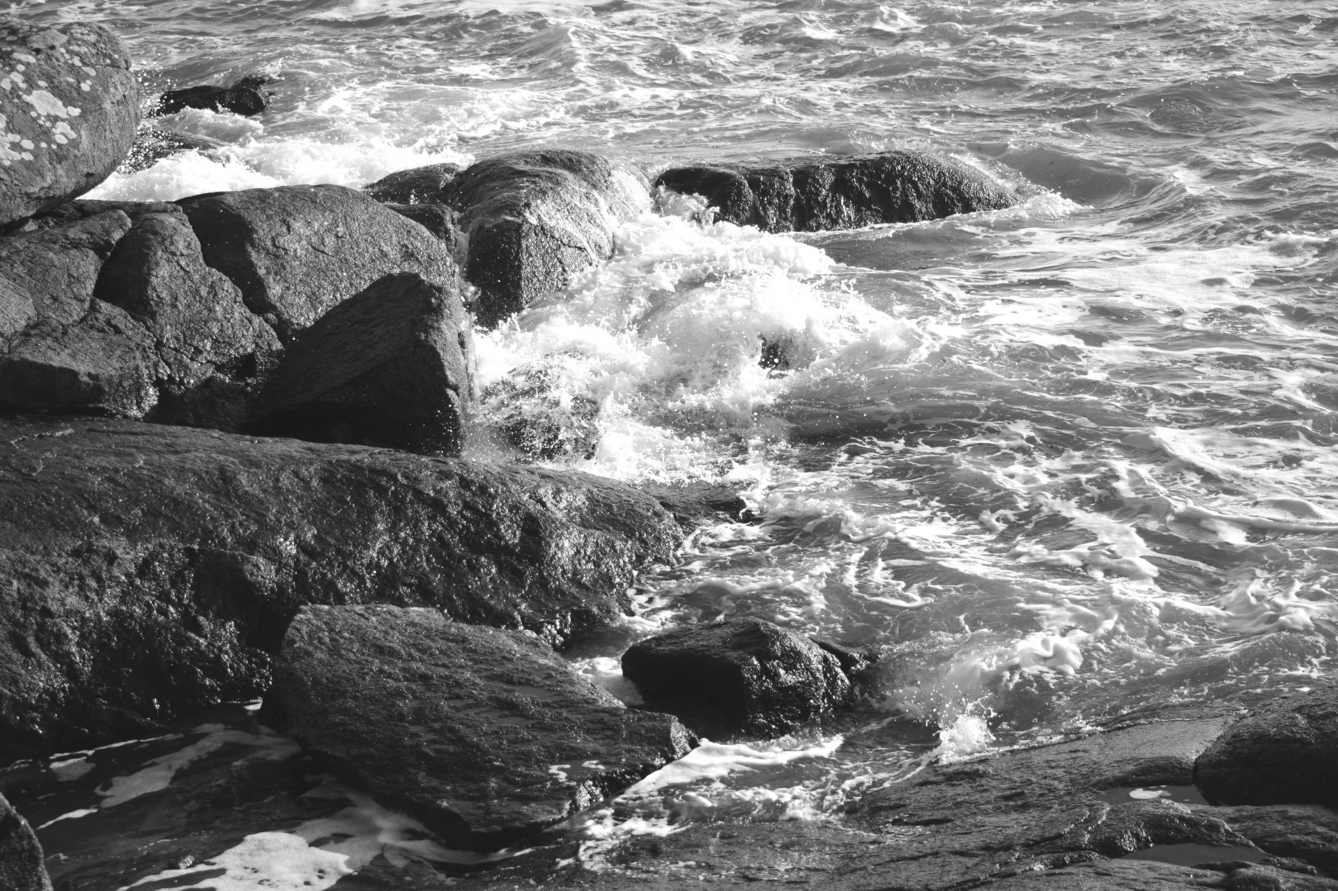 waves rocks sea free photo