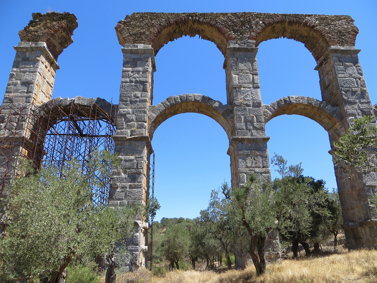 lesbos aqueduct moria free photo