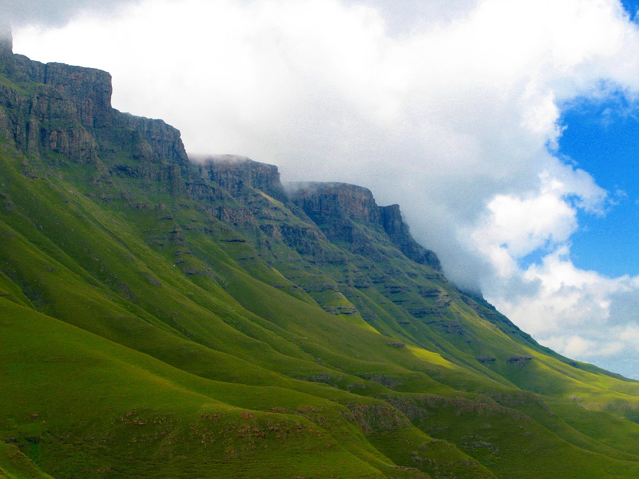lesotho mountains scenic free photo