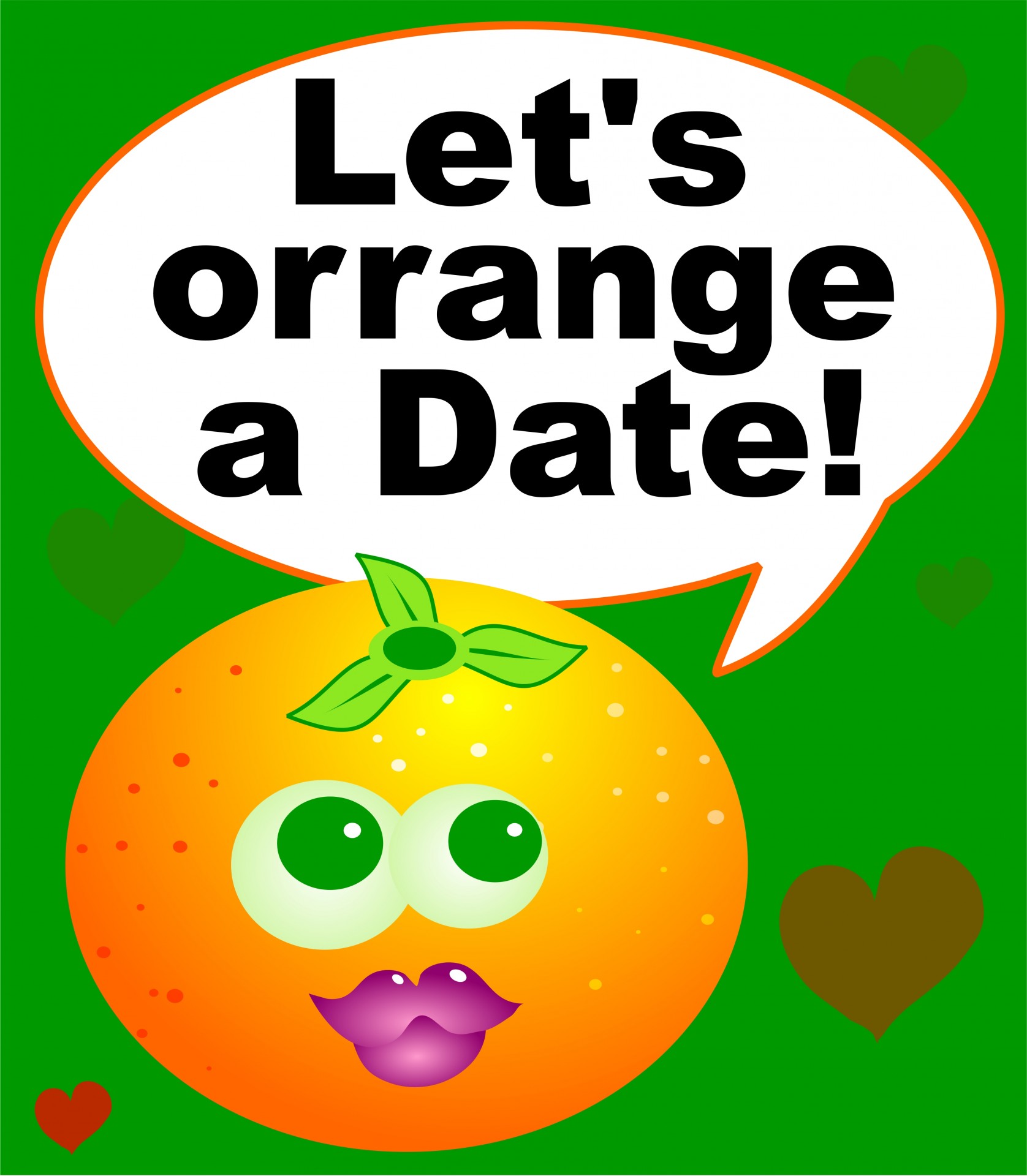orange fruit love free photo