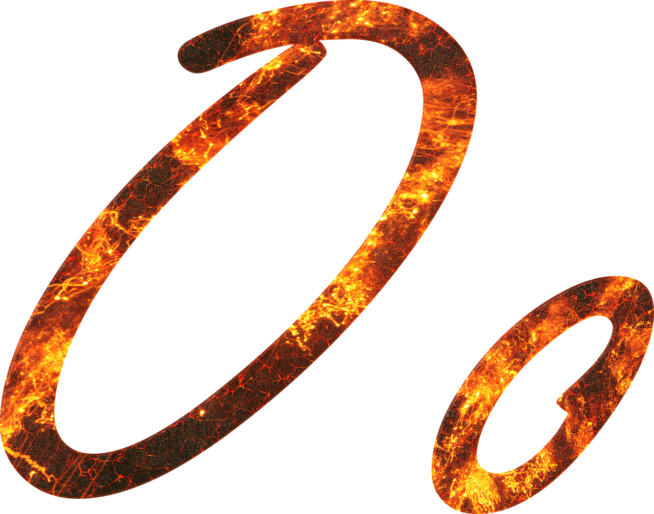 letter  o  fire free photo