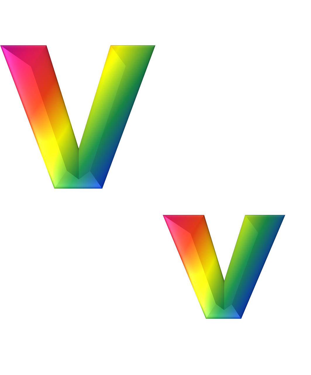 letter v 3d free photo