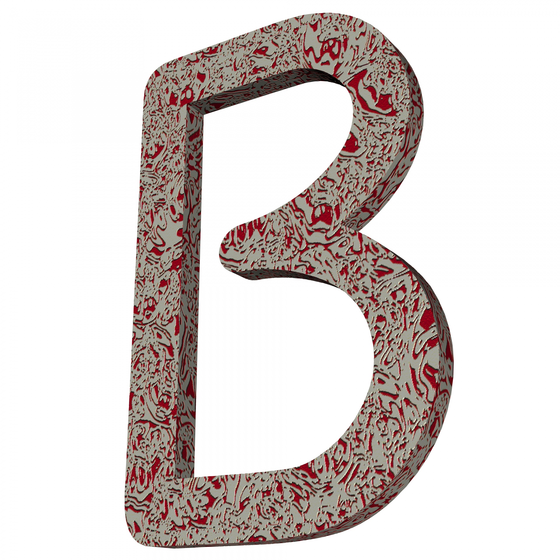 3d letter b red free photo