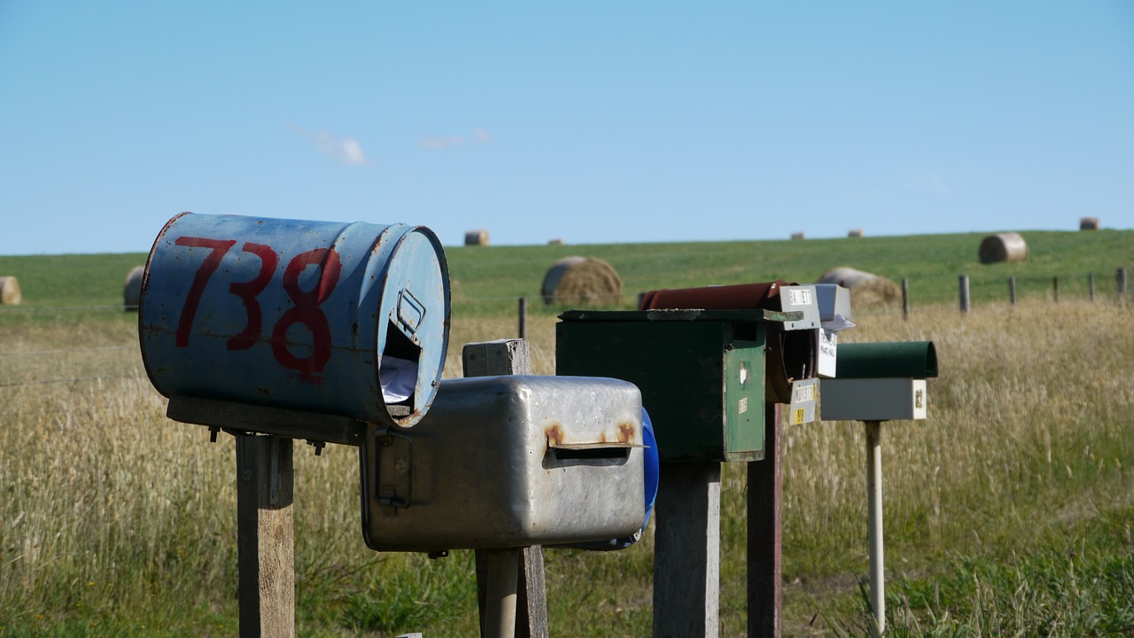 letter boxes australia wasteland free photo