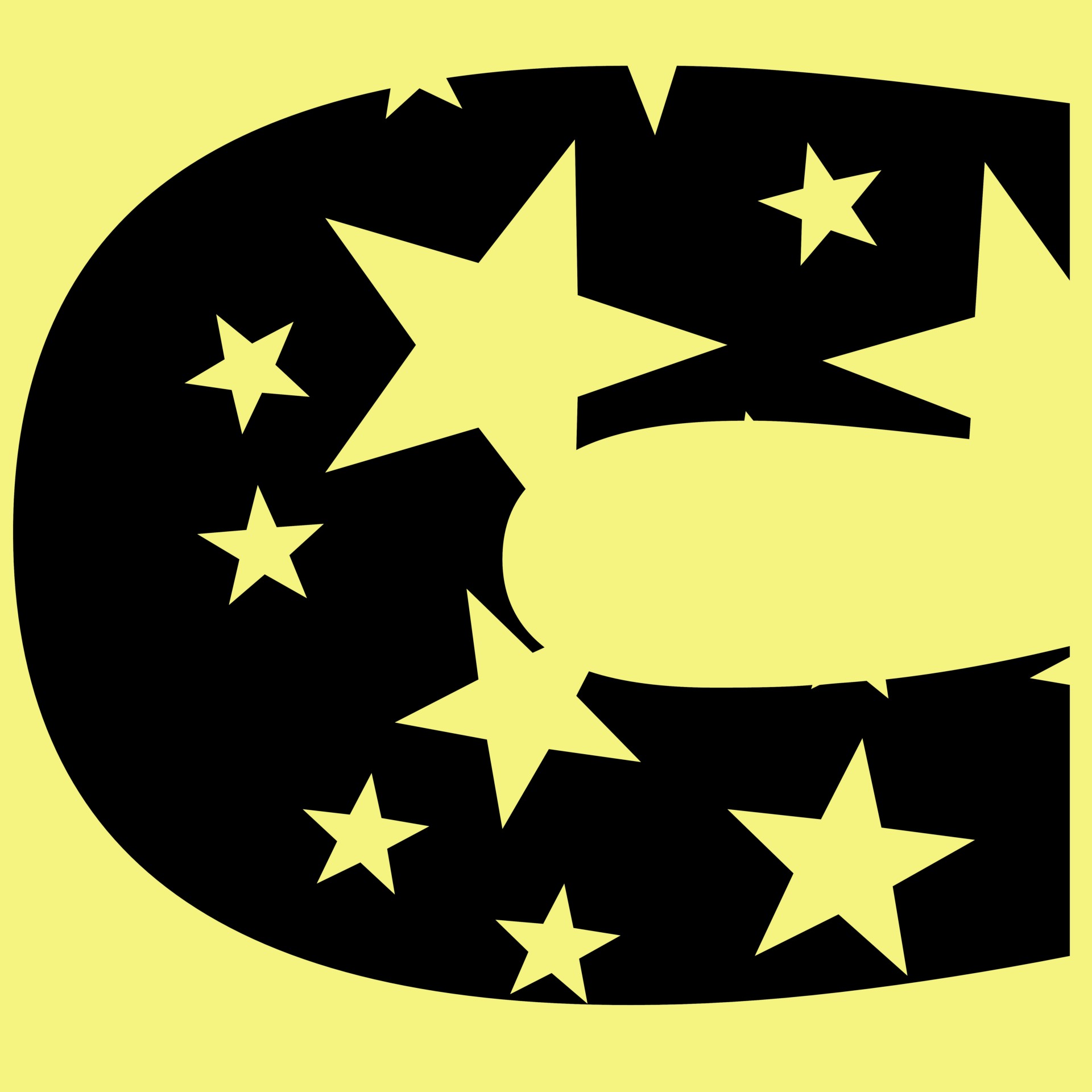 letter c stars yellow free photo