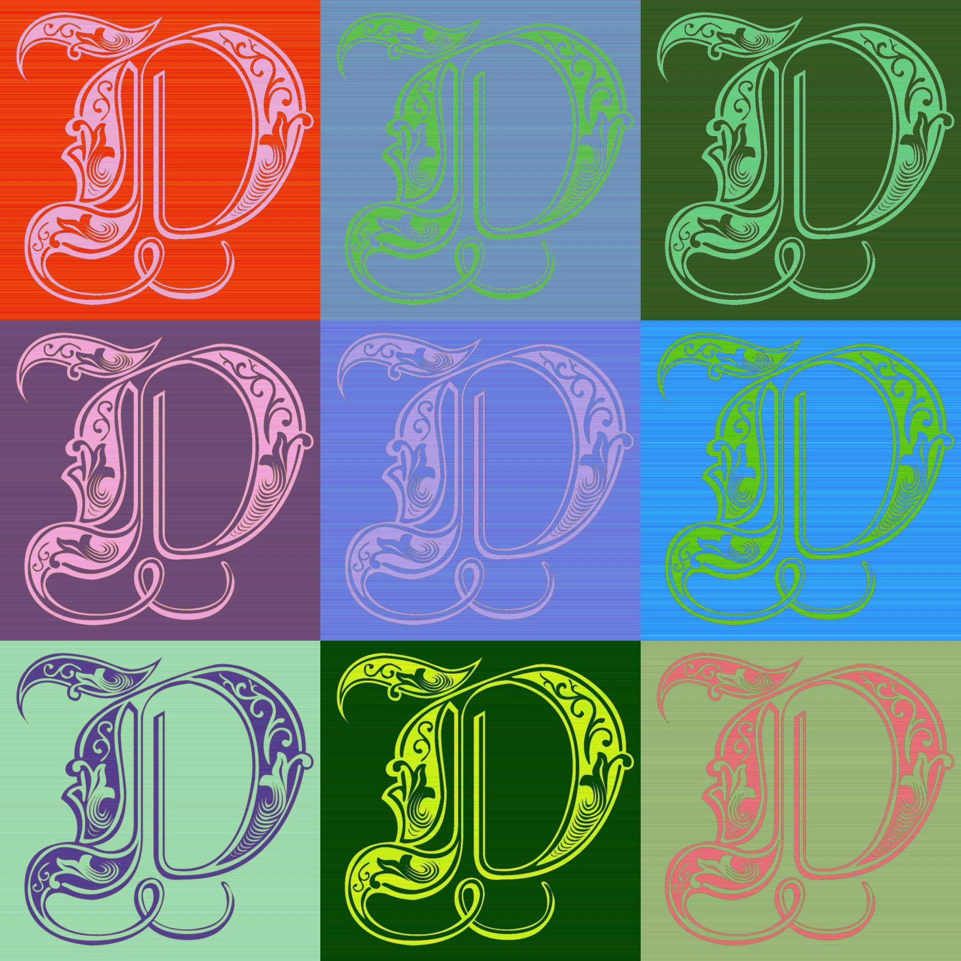 letter d set nine free photo