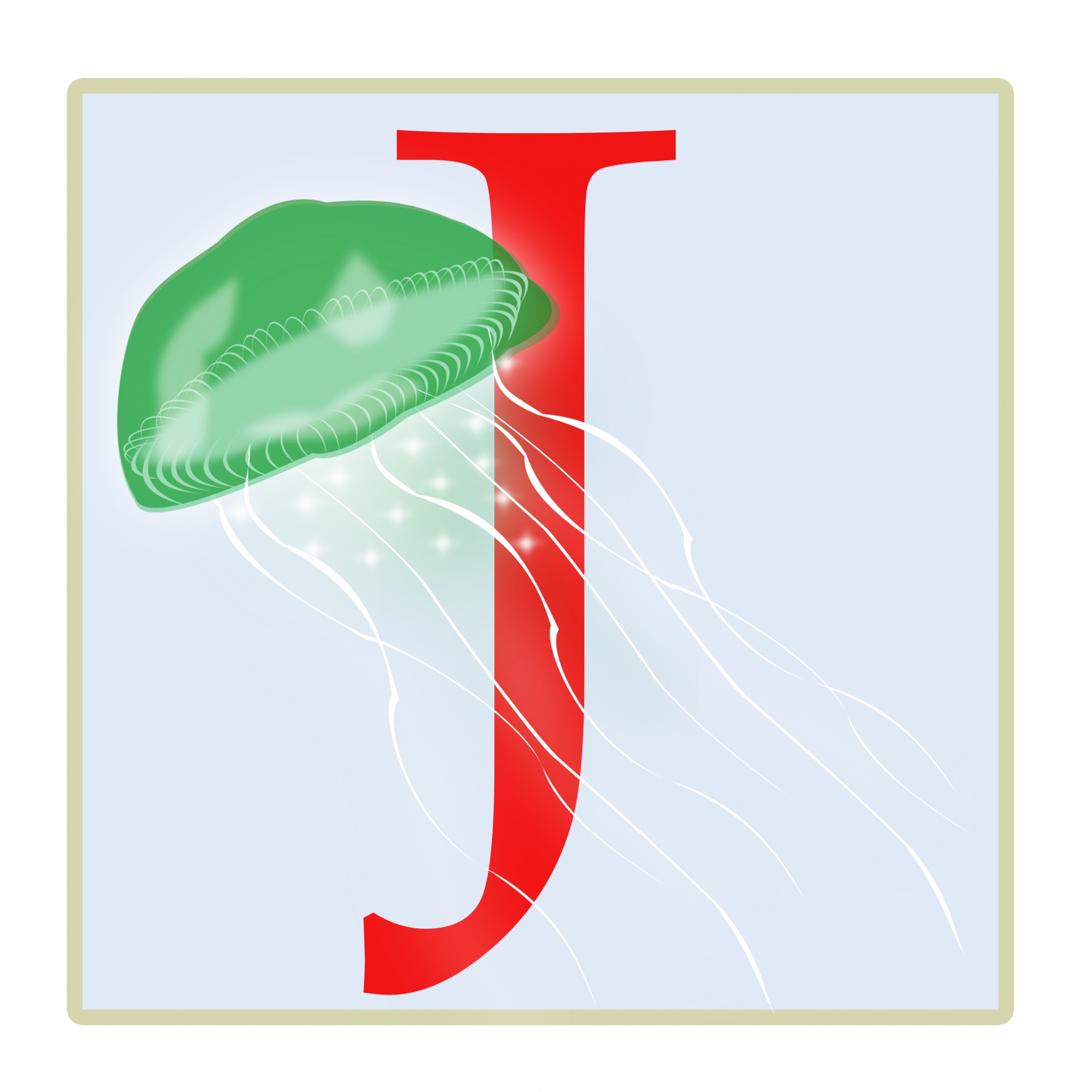 j letter jellyfish free photo