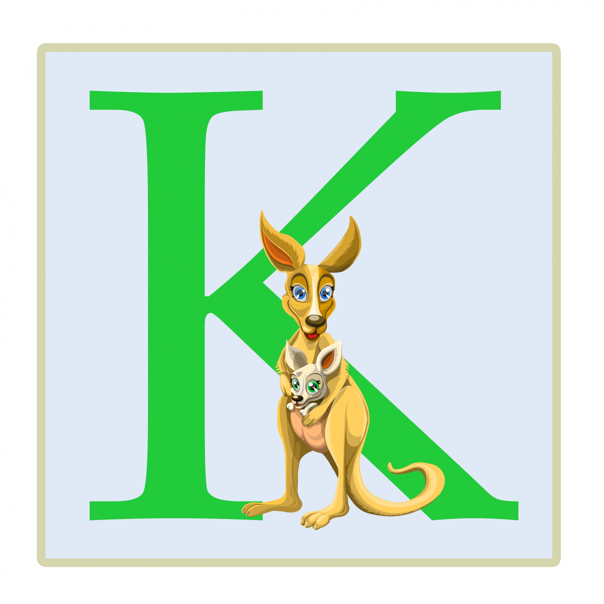 k letter kangaroo free photo