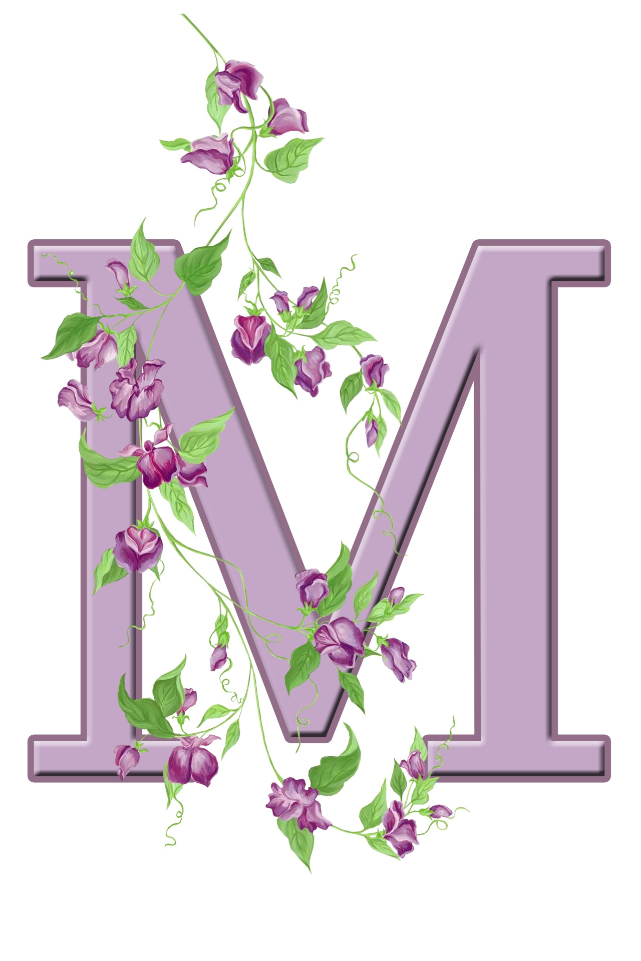 m letter monogram free photo