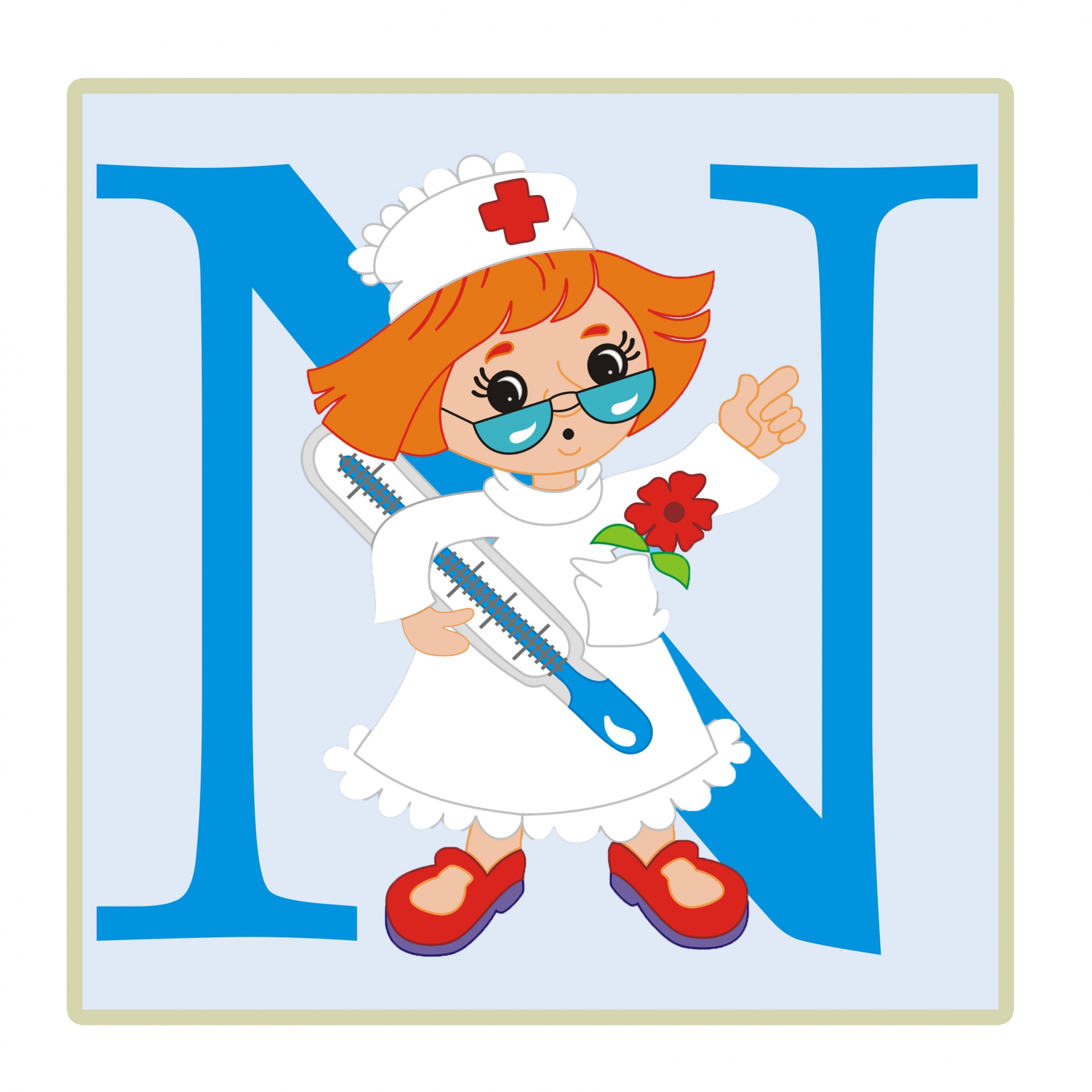 n letter nurse free photo