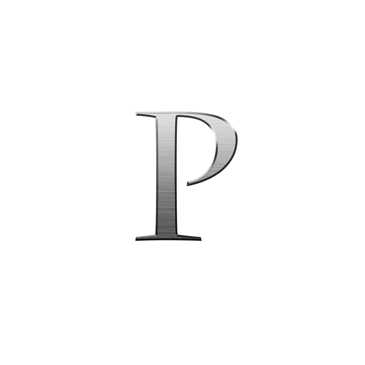 letter p alphabet metallic free photo