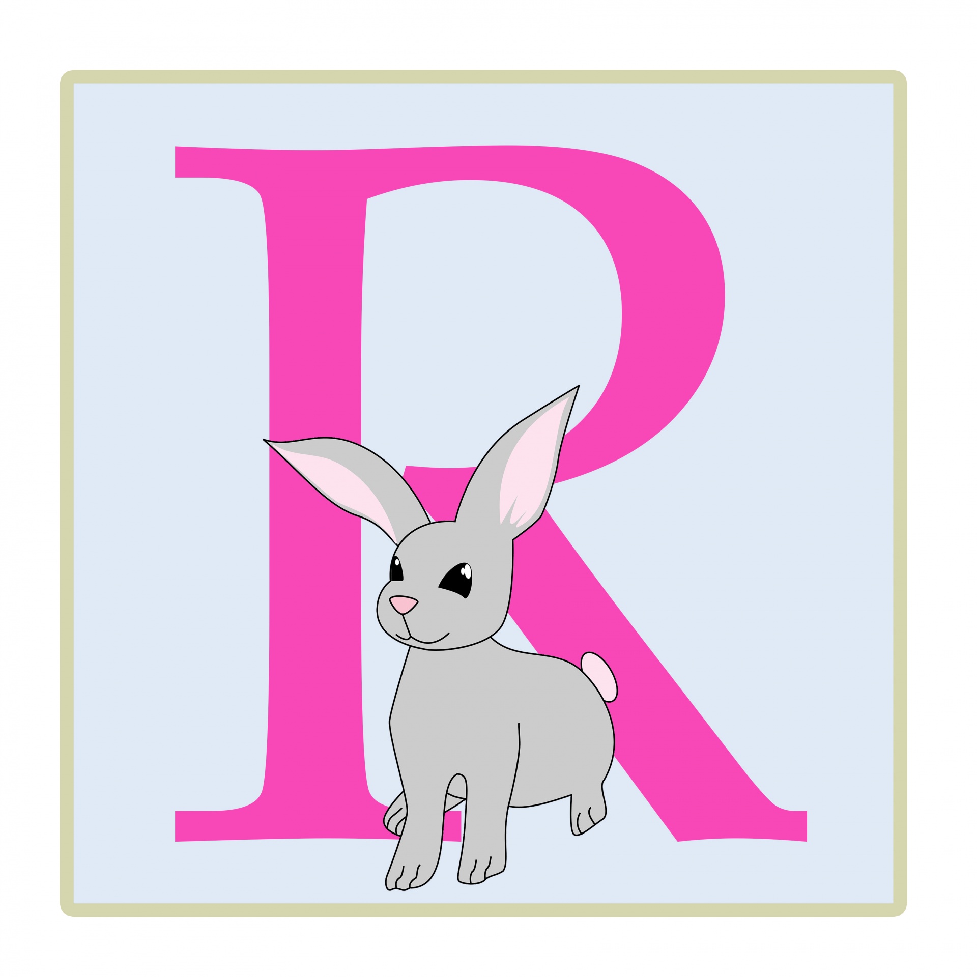 r letter rabbit free photo