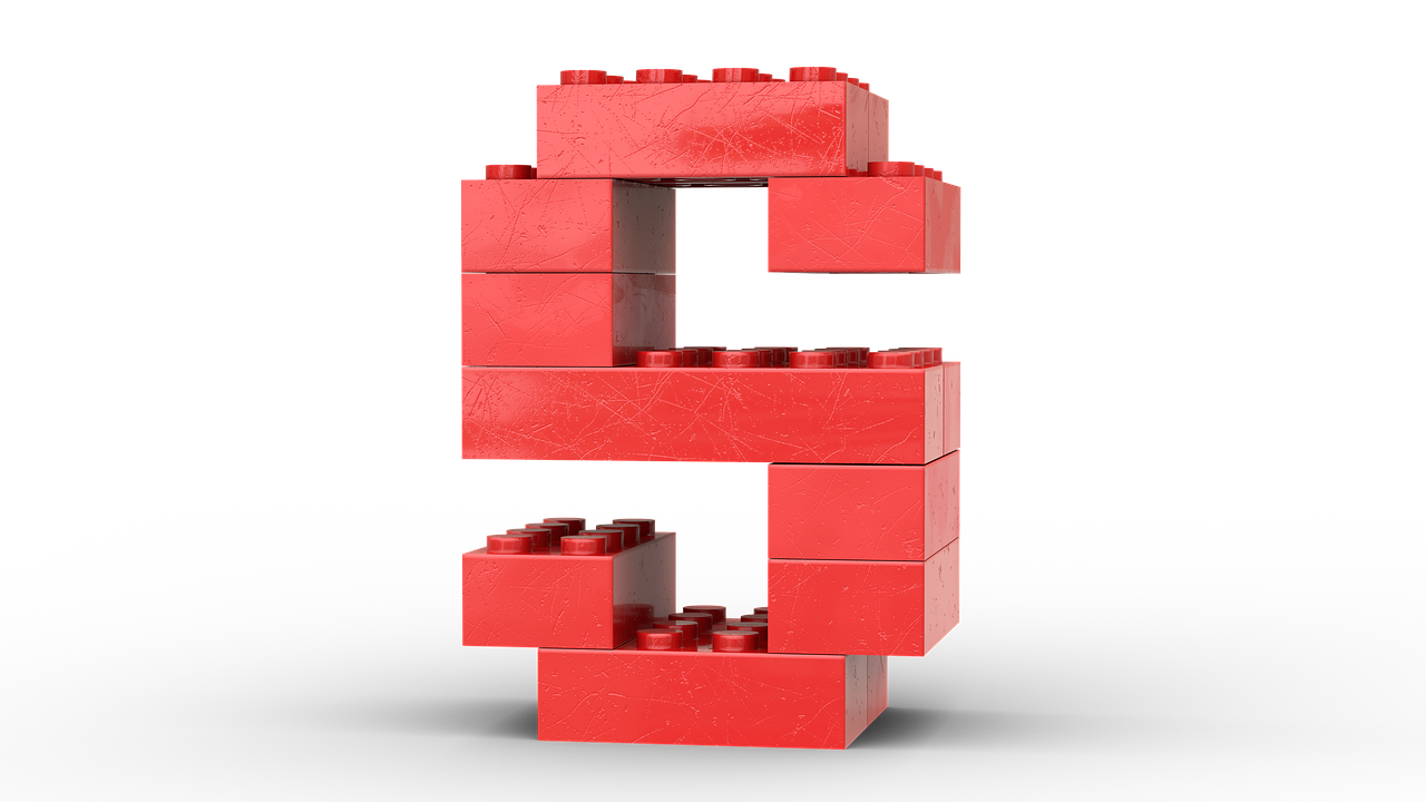 letter s  red  lego free photo