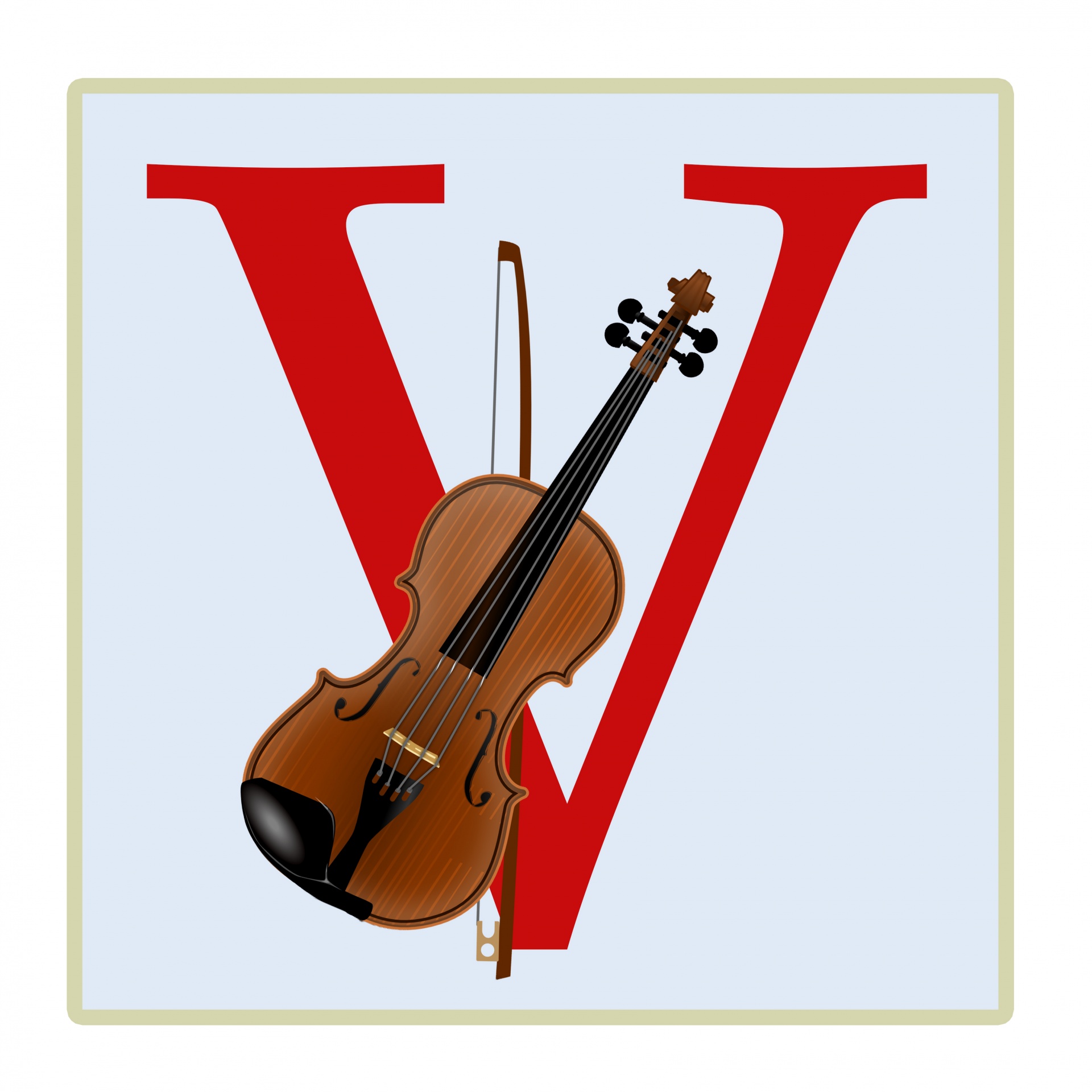 v letter violin free photo