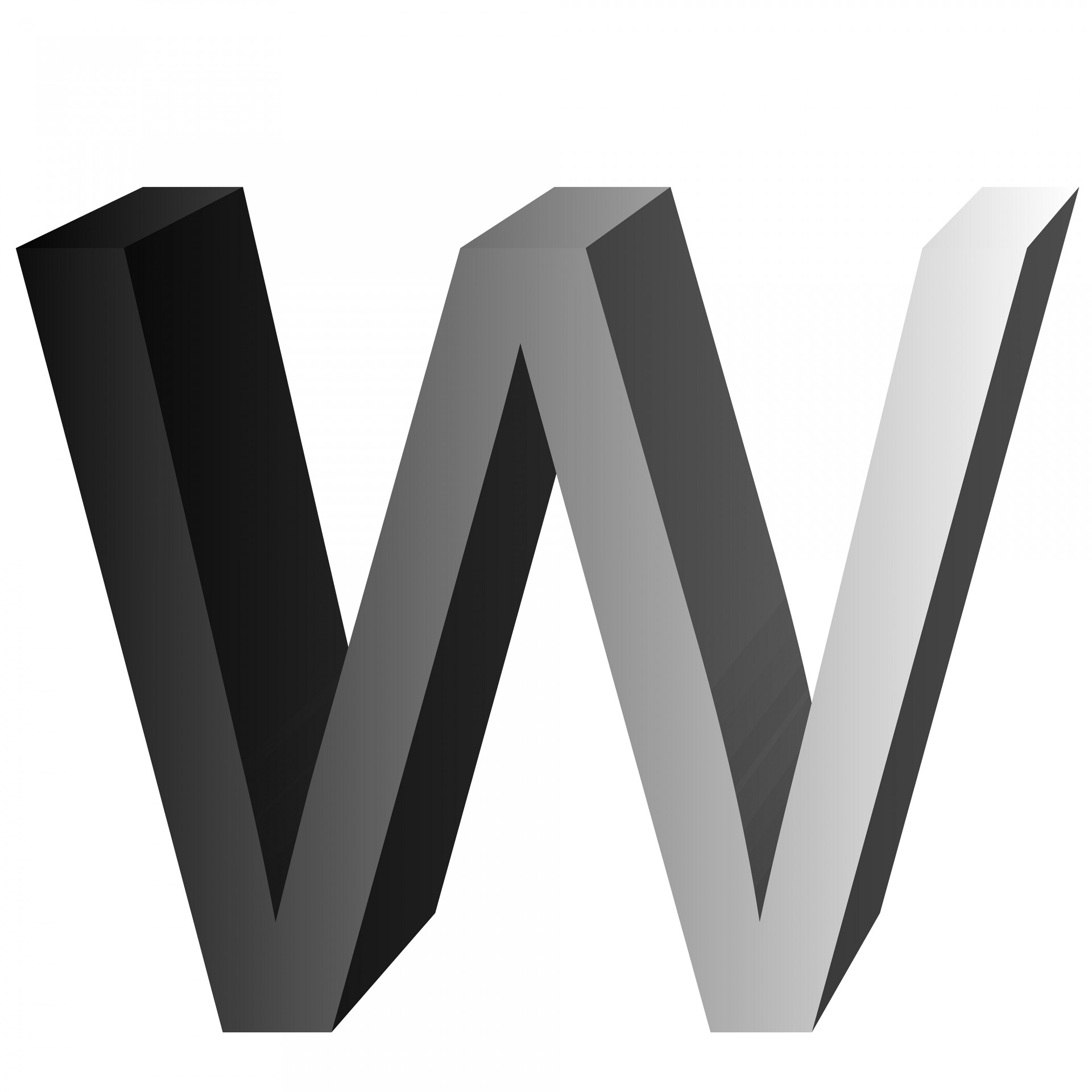 letter w 3d alphabet free photo