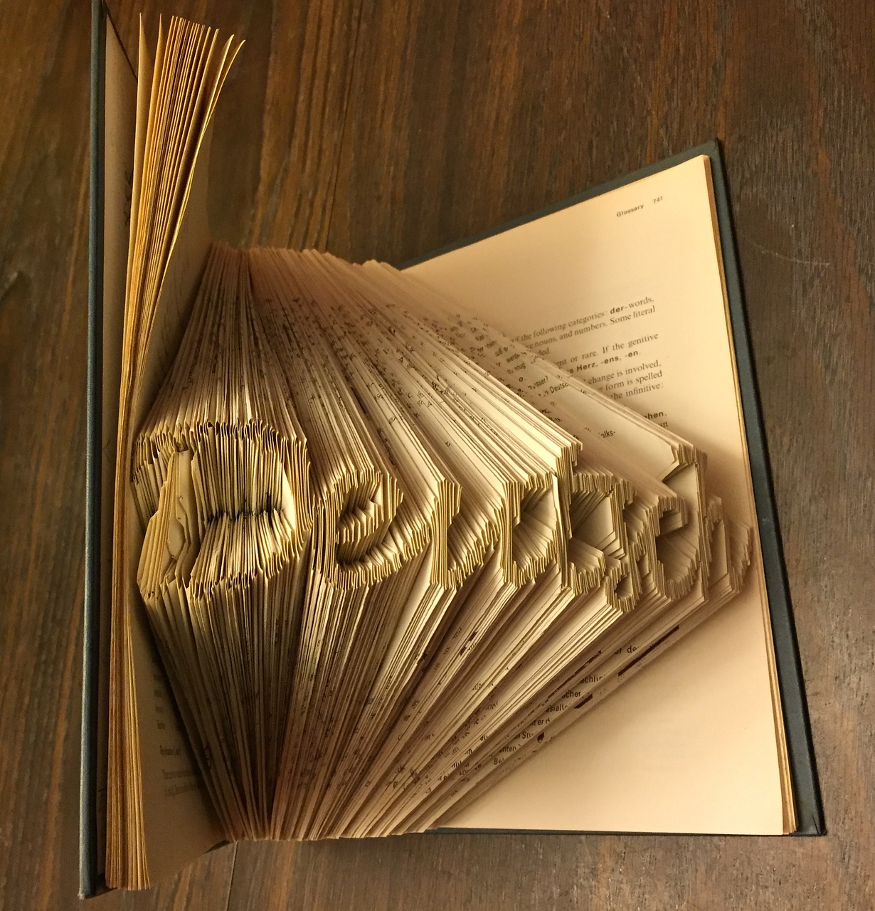lettering book folding free photo