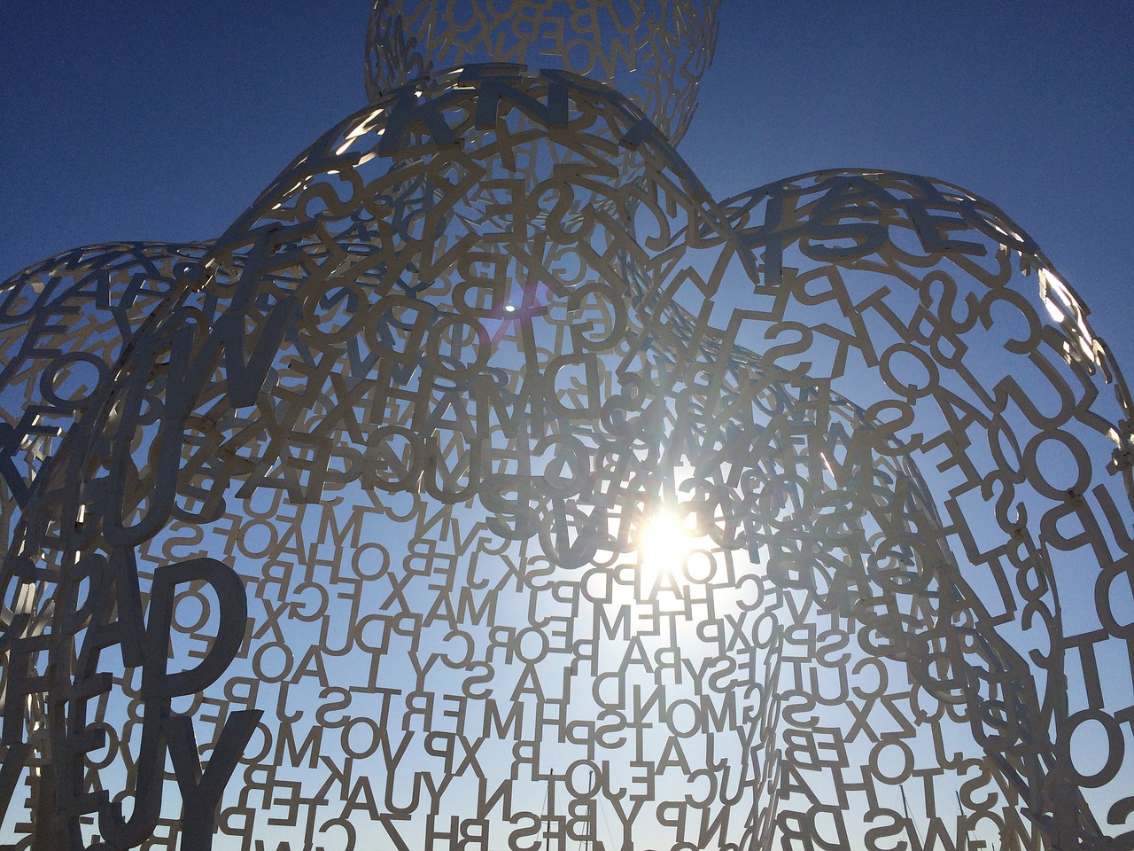 letters sculpture sky free photo