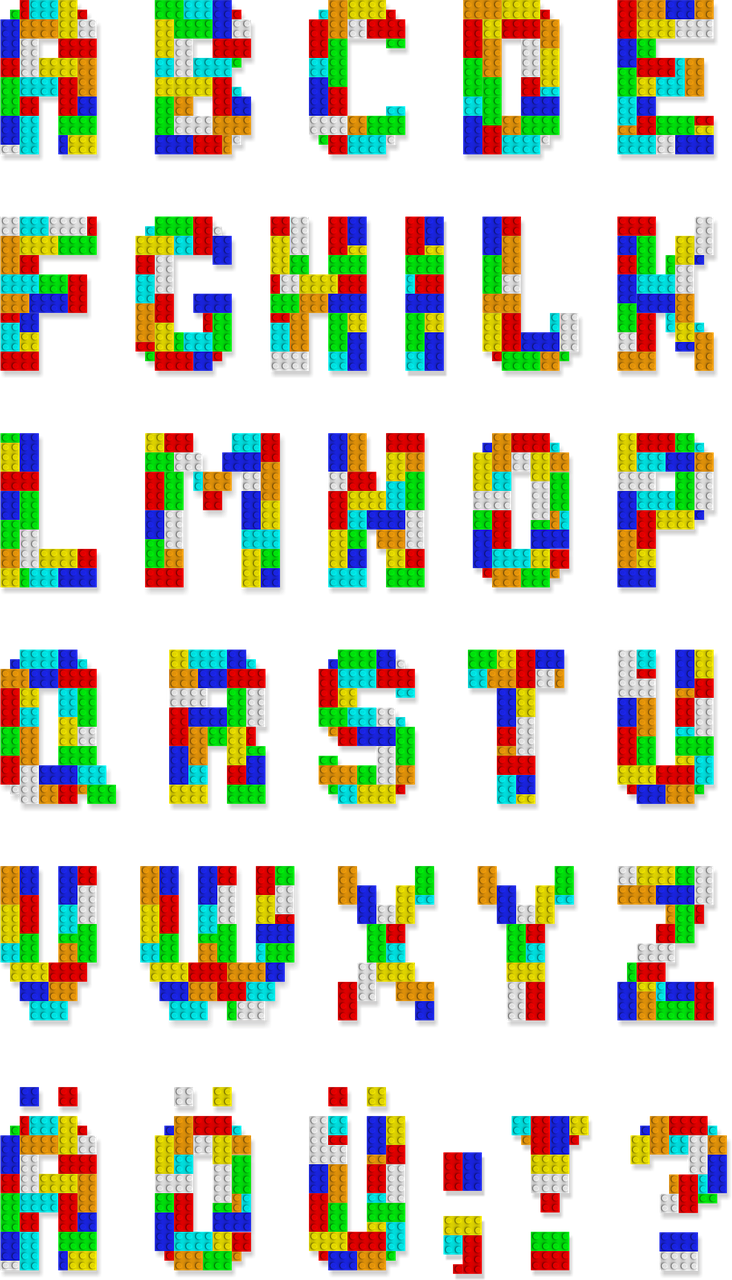 letters alphabet building blocks free photo