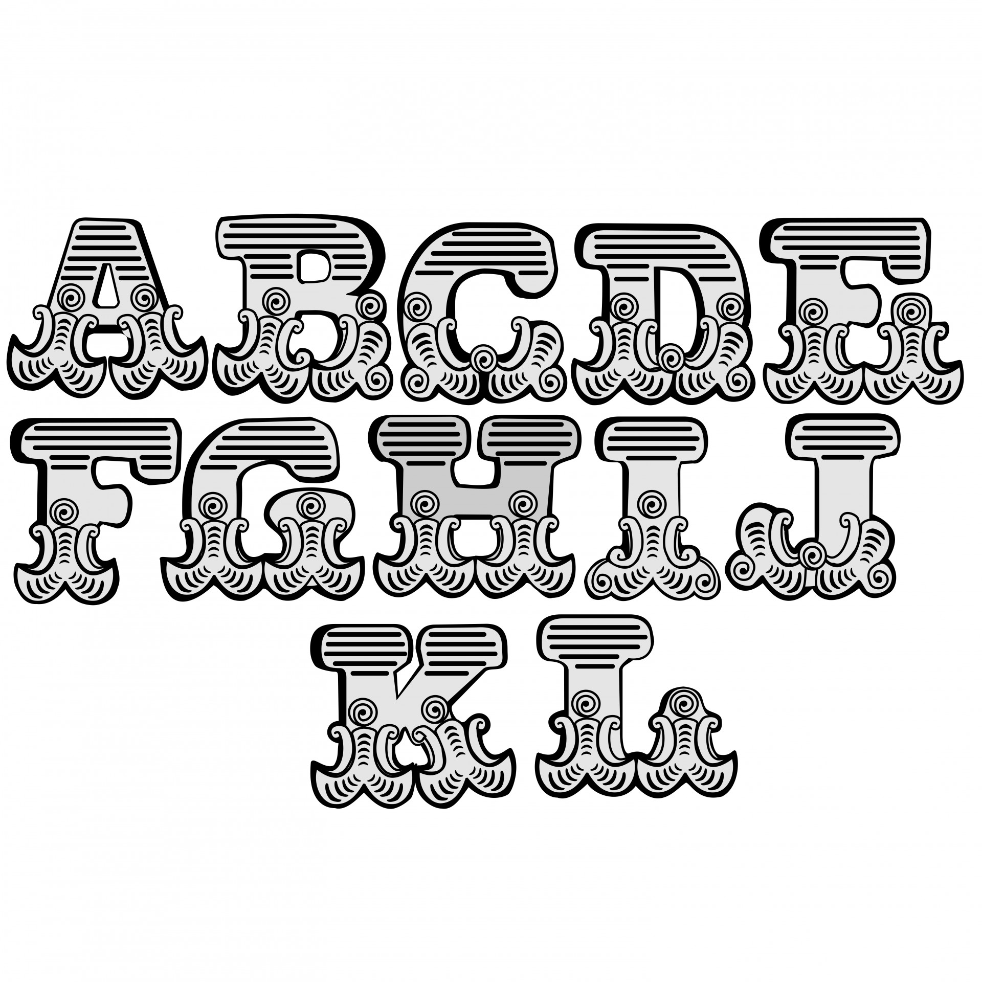 alphabet grey letters free photo