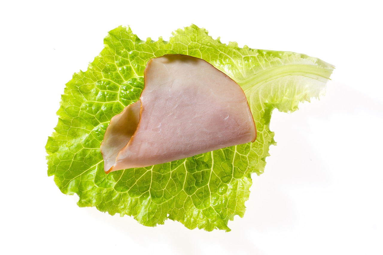 lettuce ham breakfast free photo