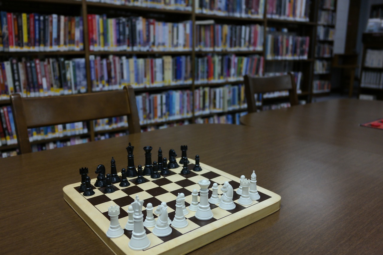 library chess chessboard free photo