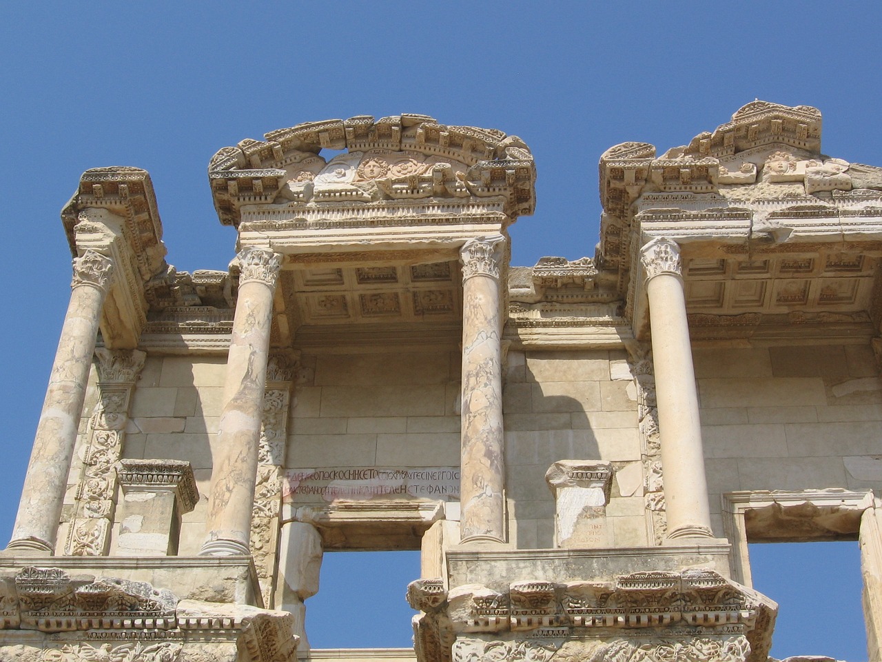 library ephesus classical architecture free photo