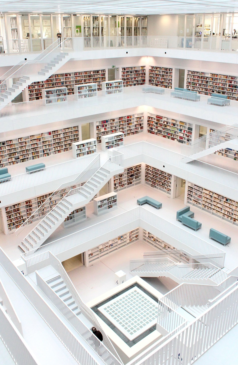 library architecture stuttgart free photo