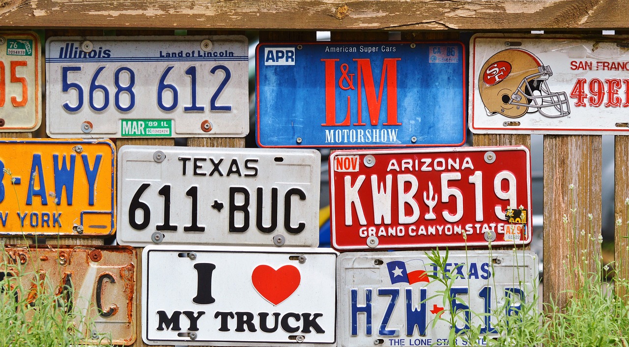license plate car shield american number plates free photo