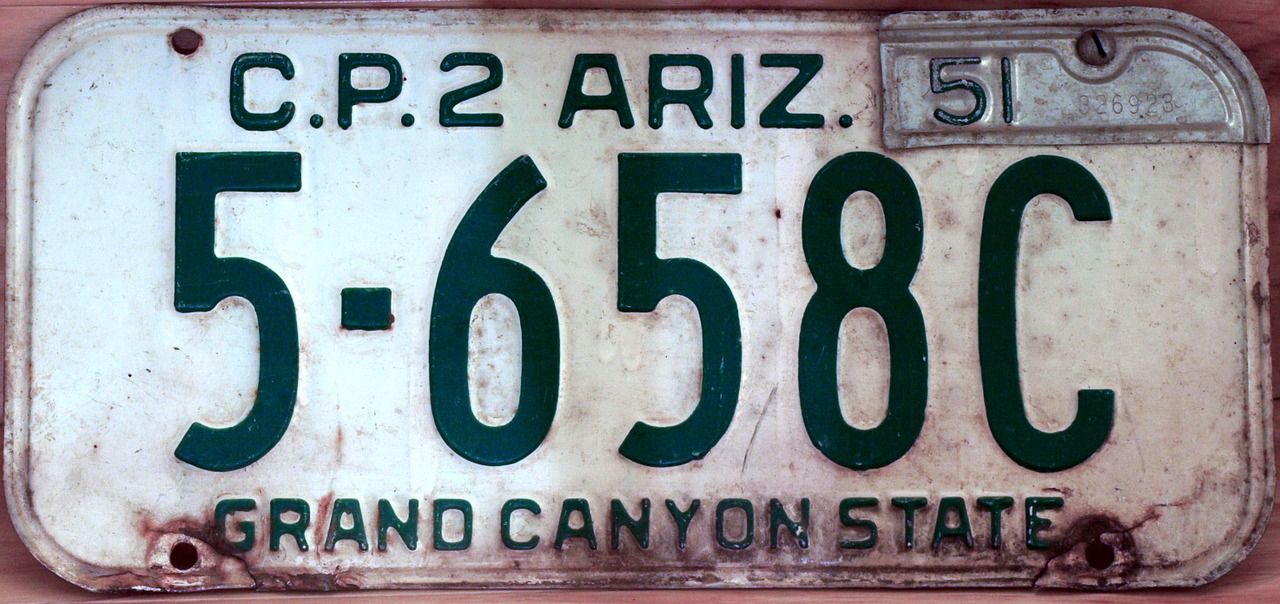 license plate arizona driver free photo