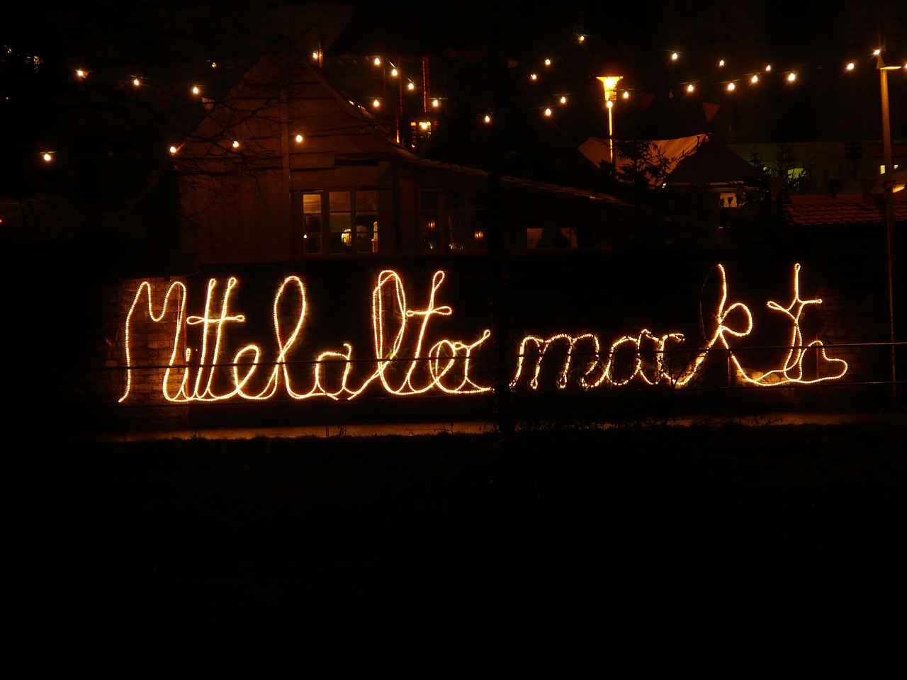 lichterkette,lettering,lighting,light,medieval market,darkness,free pictures, free photos, free images, royalty free, free illustrations, public domain