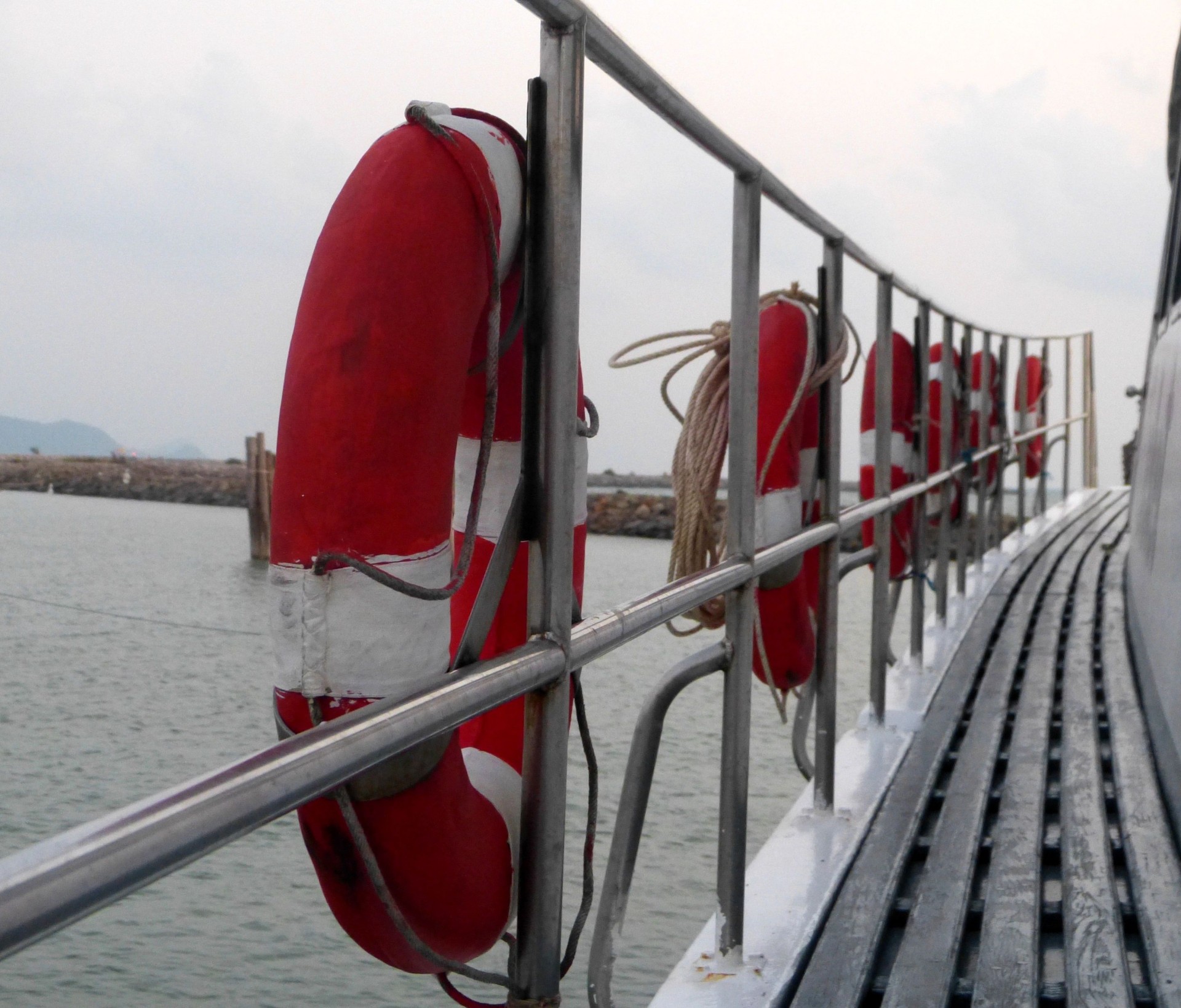 boat life rings sea free photo