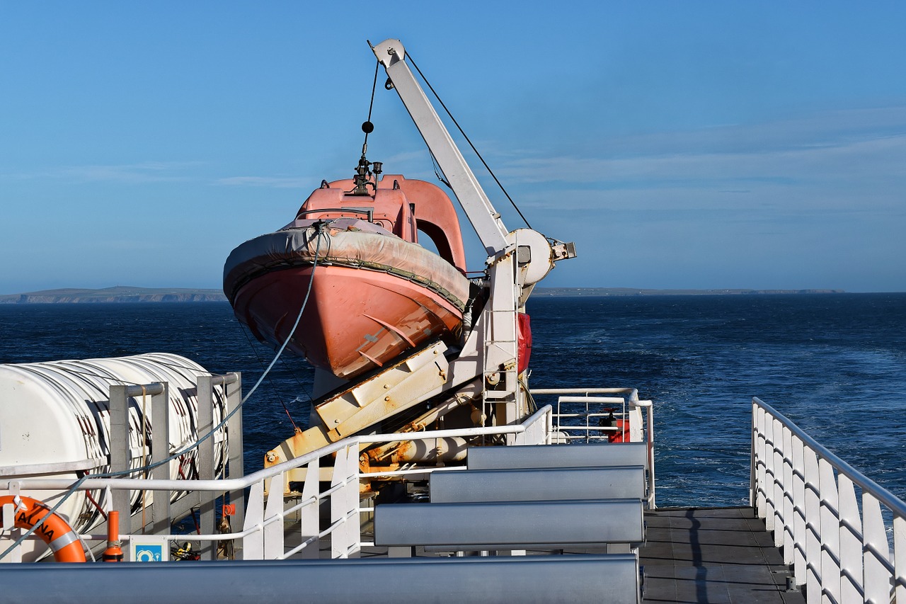 lifeboat ferry sea free photo