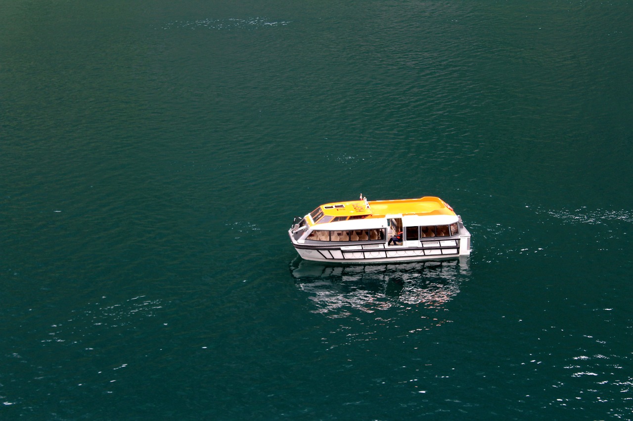 lifeboat transportation boat norwegian fjord free photo