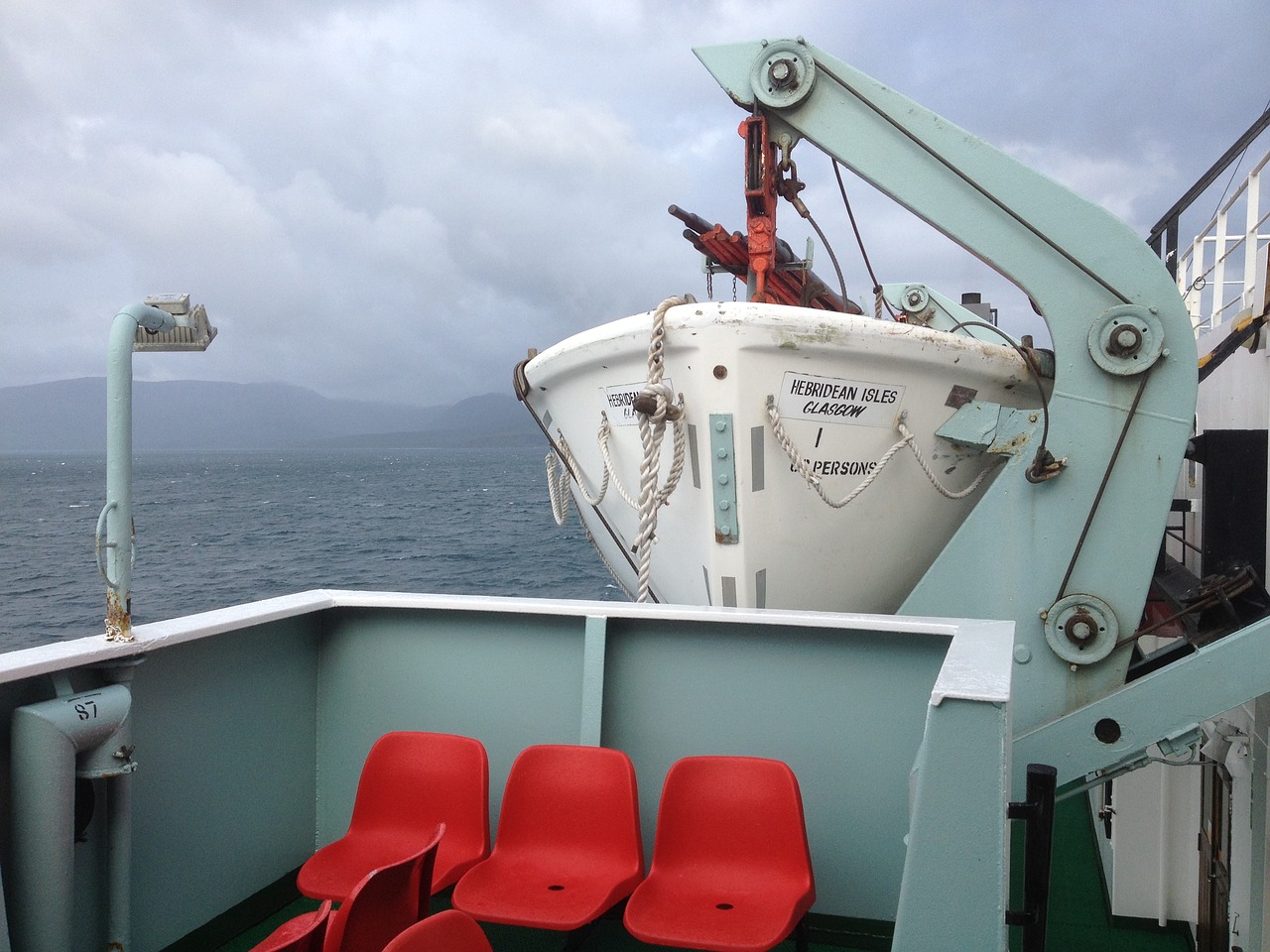 lifeboat ferry sea free photo