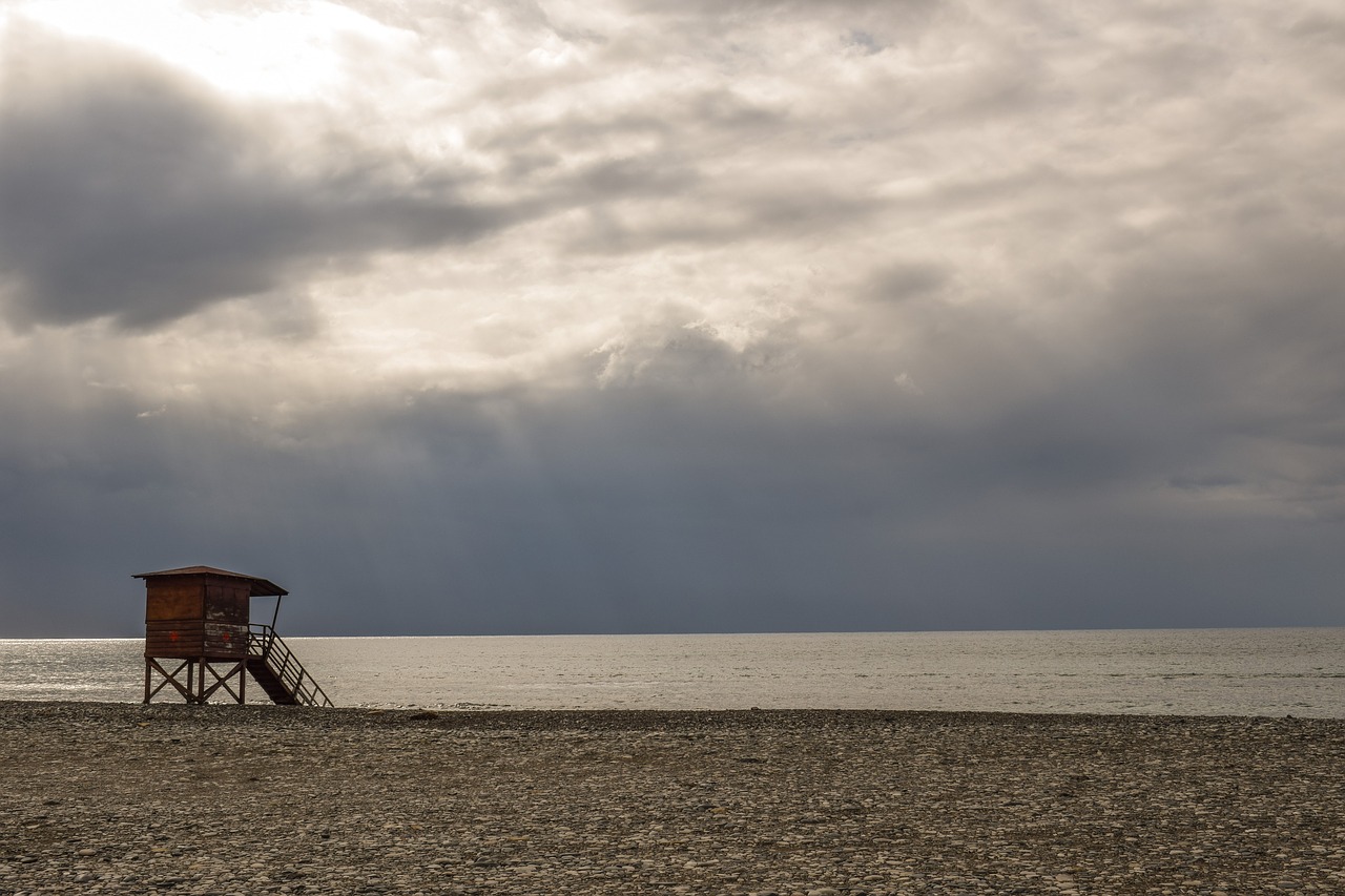 lifeguard tower beach free photo