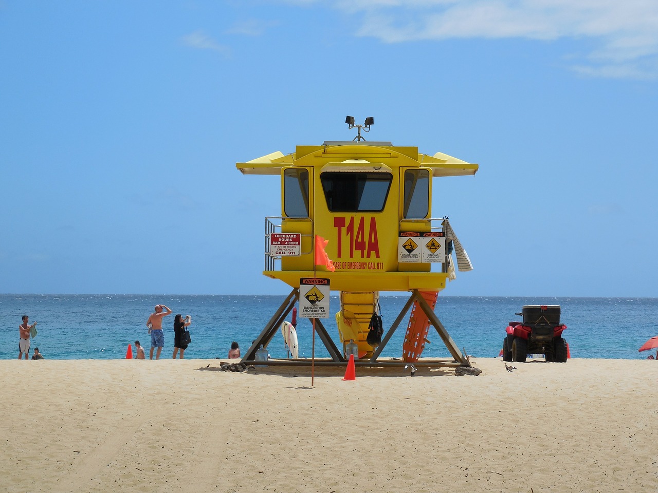lifeguard tower beach free photo